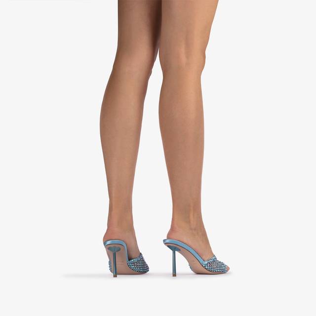 Le Silla Sandalo mule gioiello rete azzurro cielo con Cristalli I Più Venduti