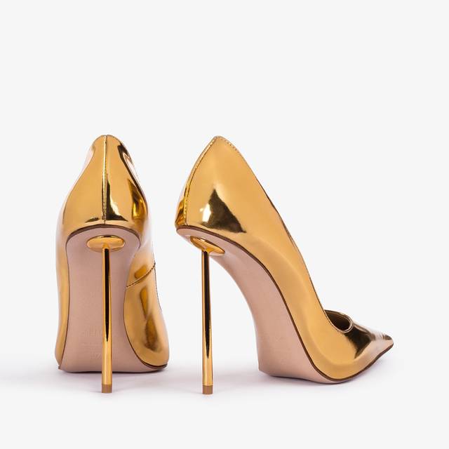 Le Silla Décolleté metallizzata oro pepita Negozio