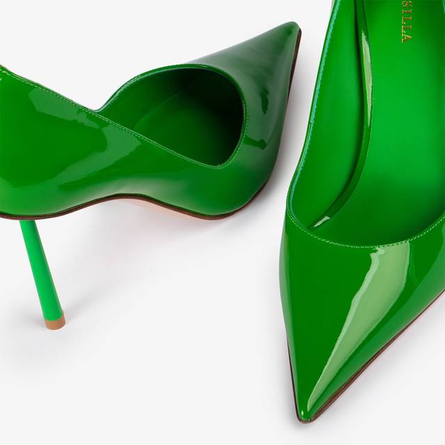 Le Silla Décolleté vernice verde emerald 2025