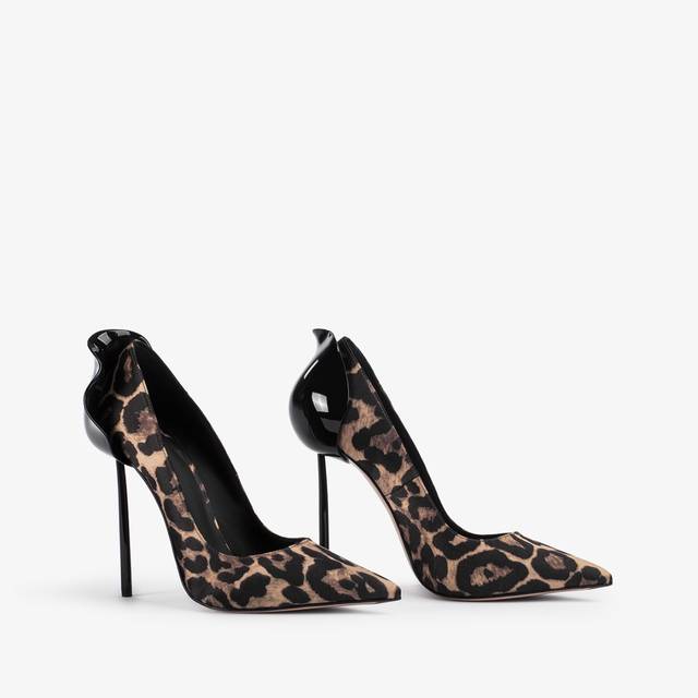 Le Silla Décolleté raso stampa leopardata In Linea
