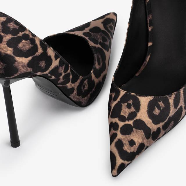 Le Silla Décolleté raso stampa leopardata Nuovo