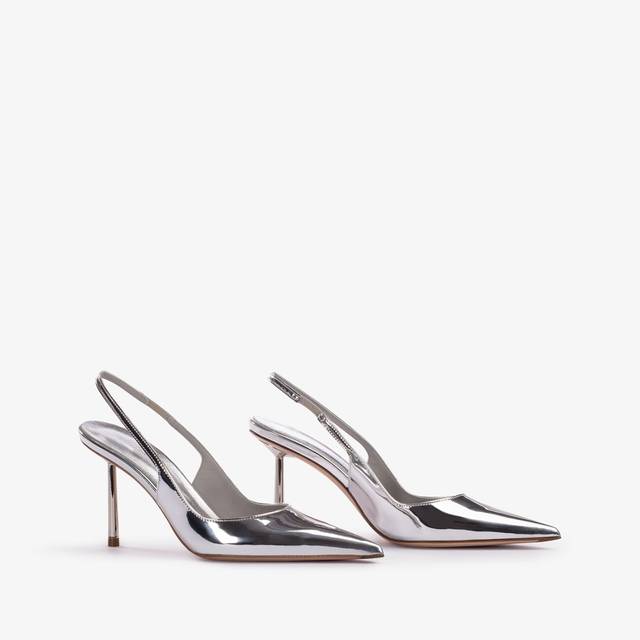 Le Silla Slingback metallizzata argento Soddisfazione Garantita