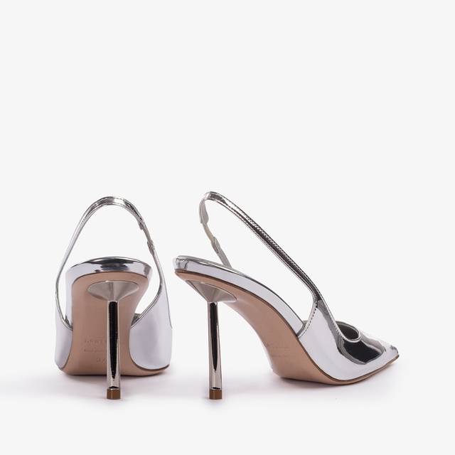 Le Silla Slingback metallizzata argento Soddisfazione Garantita