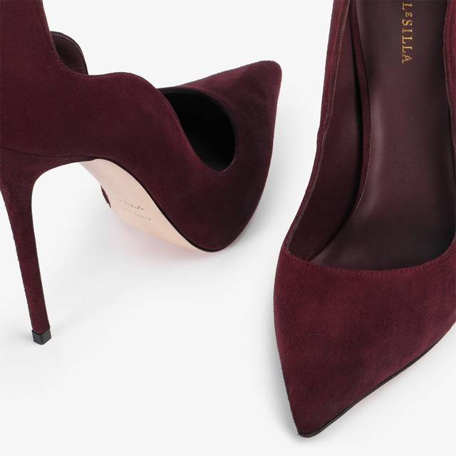 Le Silla Décolleté scamosciata rossa cherry Acquista Ora