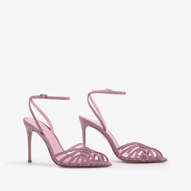 Le Silla Sandalo glitter rosa dea Prezzo Ridotto