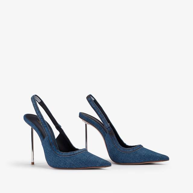 Le Silla Slingback denim blu Outlet