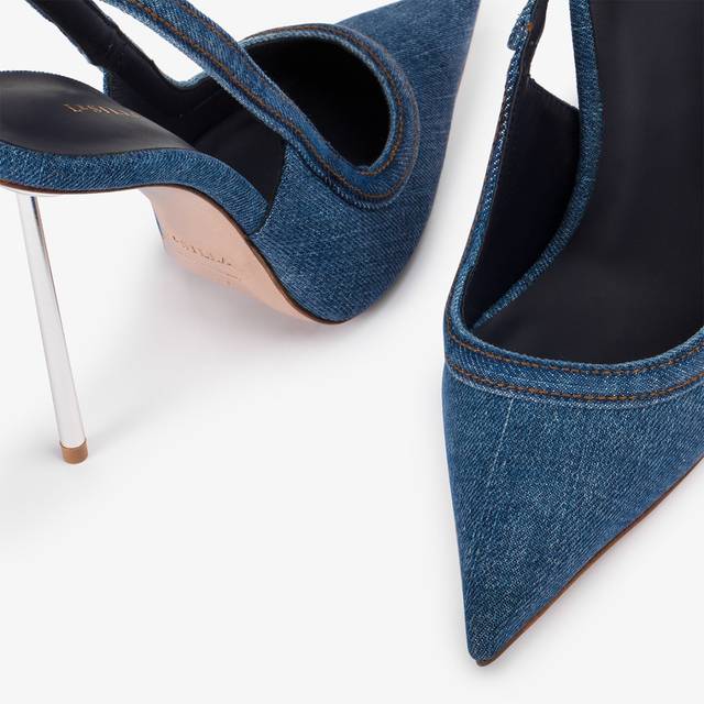 Le Silla Slingback denim blu Outlet