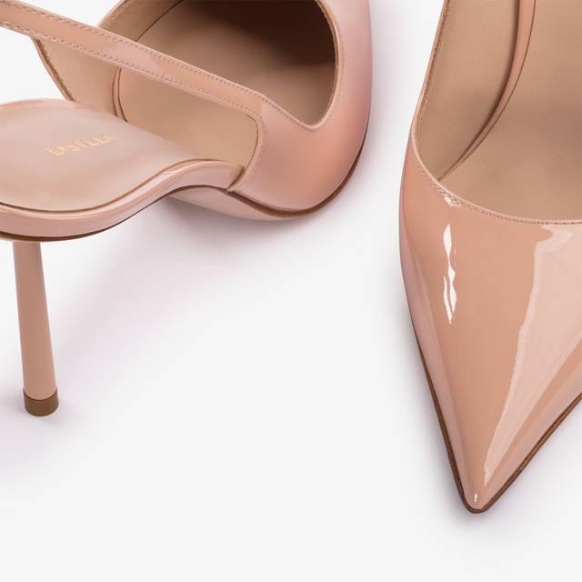 Le Silla Slingback vernice nude skin Vendite Flash