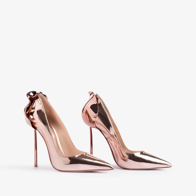 Le Silla Décolleté metallizzata oro rosa Nuova