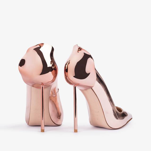 Le Silla Décolleté metallizzata oro rosa Nuova