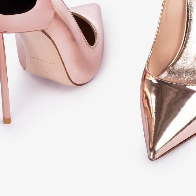 Le Silla Décolleté metallizzata oro rosa Nuova