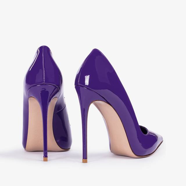Le Silla Décolleté vernice viola queen Qualità