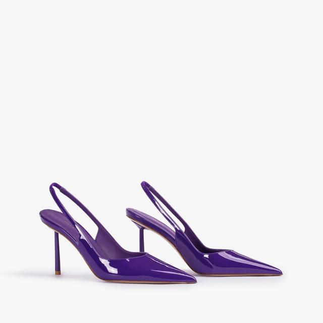 Le Silla Slingback vernice viola queen Vendita