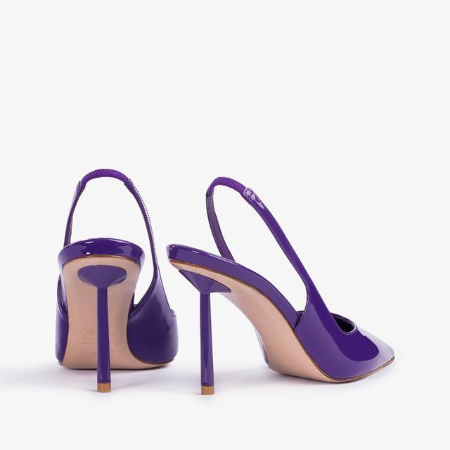 Le Silla Slingback vernice viola queen Vendita