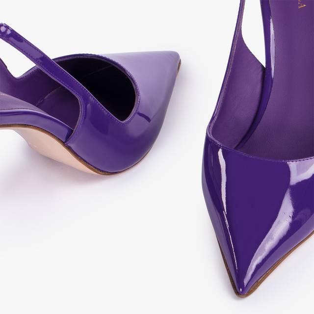 Le Silla Slingback vernice viola queen Vendita