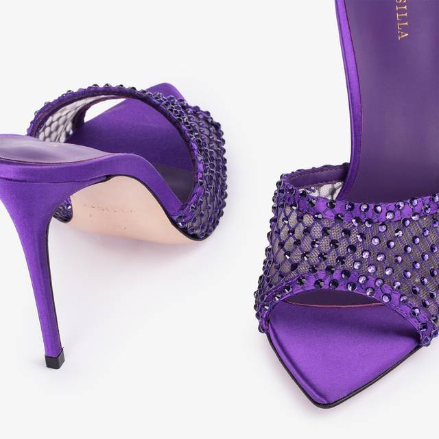 Le Silla Sandalo gioiello rete viola kamala con Cristalli Promozione