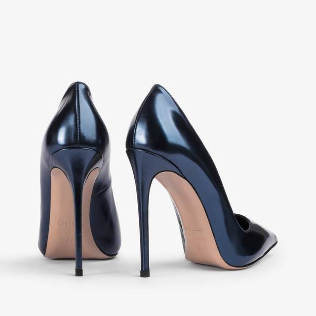 Le Silla Décolleté metallizzata blu danubio Pezzi Unici