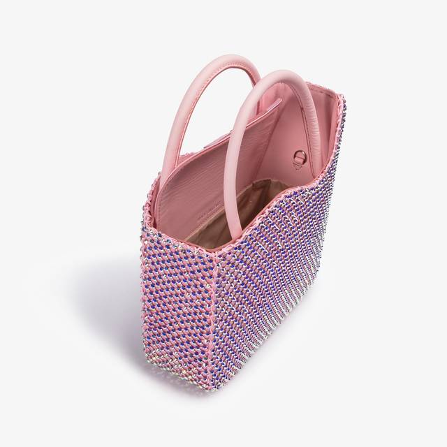 Le Silla Small bag raso rosa dea con Cristalli Novità