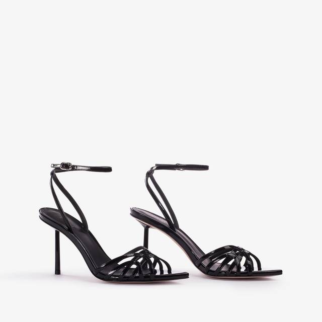 Le Silla Sandalo vernice nero Sconto