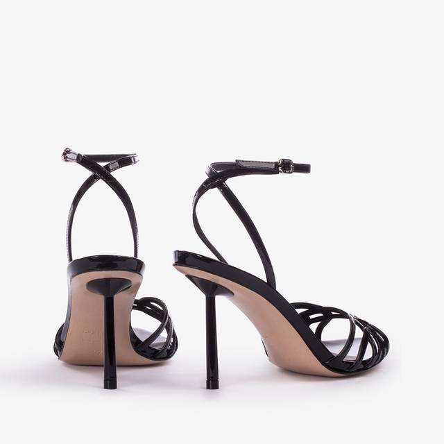 Le Silla Sandalo vernice nero Sconto