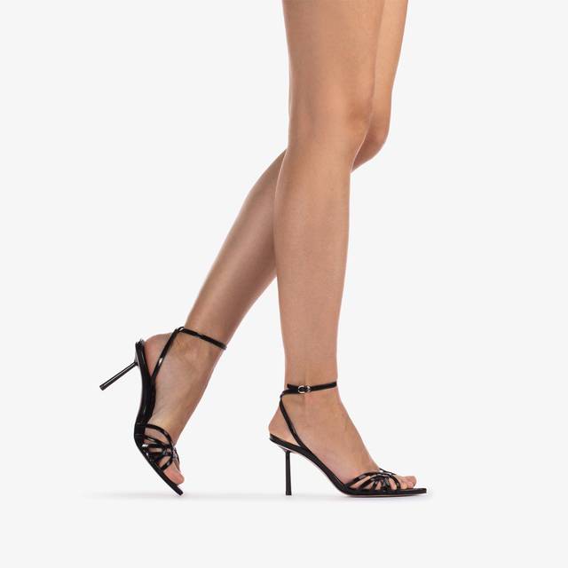 Le Silla Sandalo vernice nero Sconto