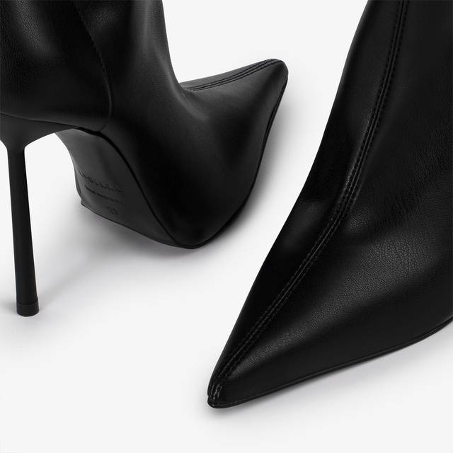 Le Silla Stivale sopra il ginocchio pelle vegan stretch nero Italia