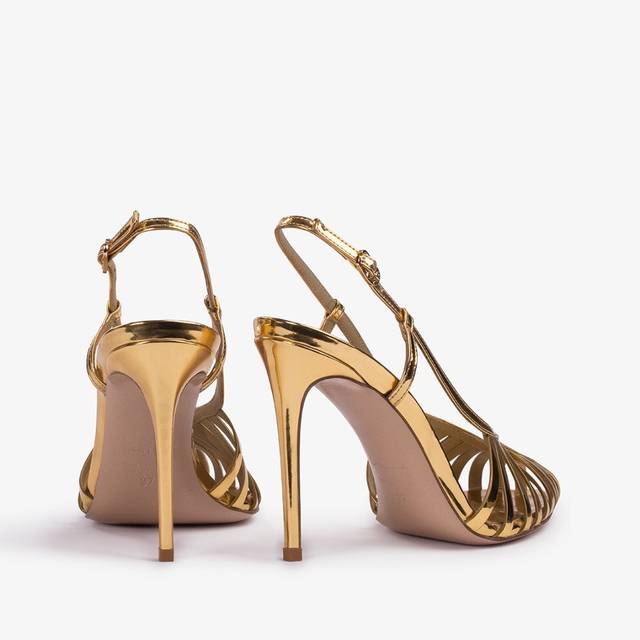 Le Silla Slingback con listini metallizzata oro pepita Pezzi Unici