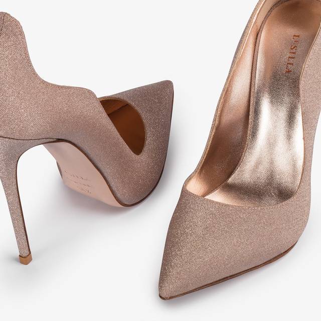 Le Silla Décolleté glitter nude skin Consegna Veloce
