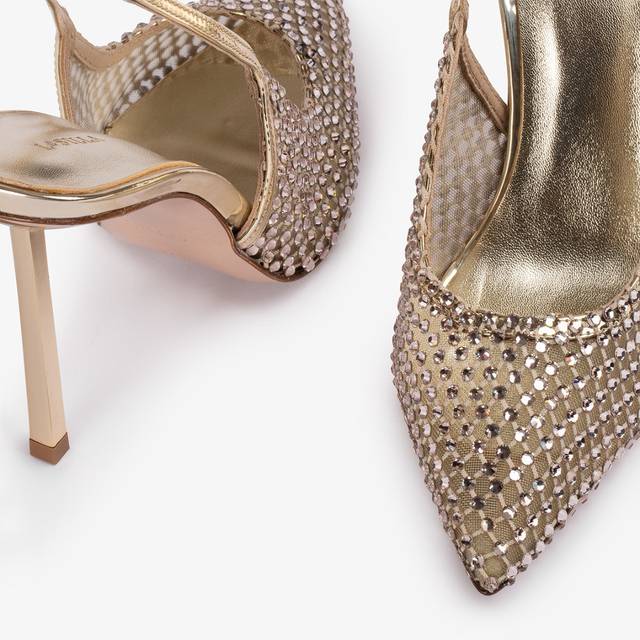 Le Silla Slingback gioiello rete platino Economico