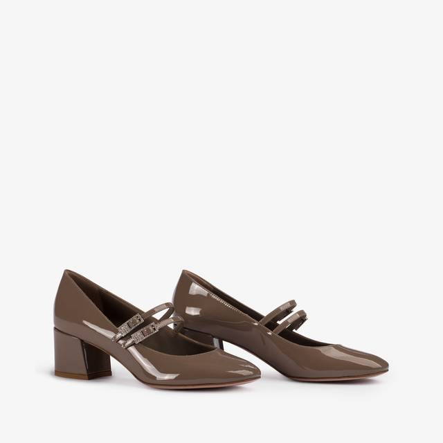 Le Silla Décolleté mary jane vernice grigio sesamo Saldi