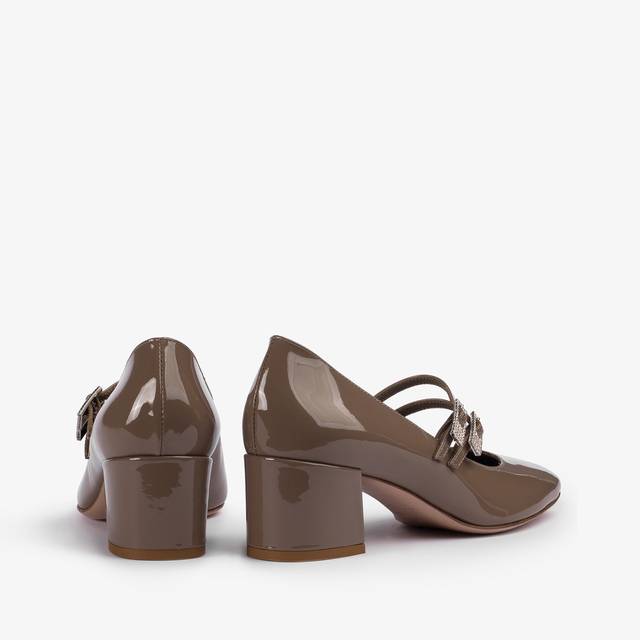 Le Silla Décolleté mary jane vernice grigio sesamo Saldi
