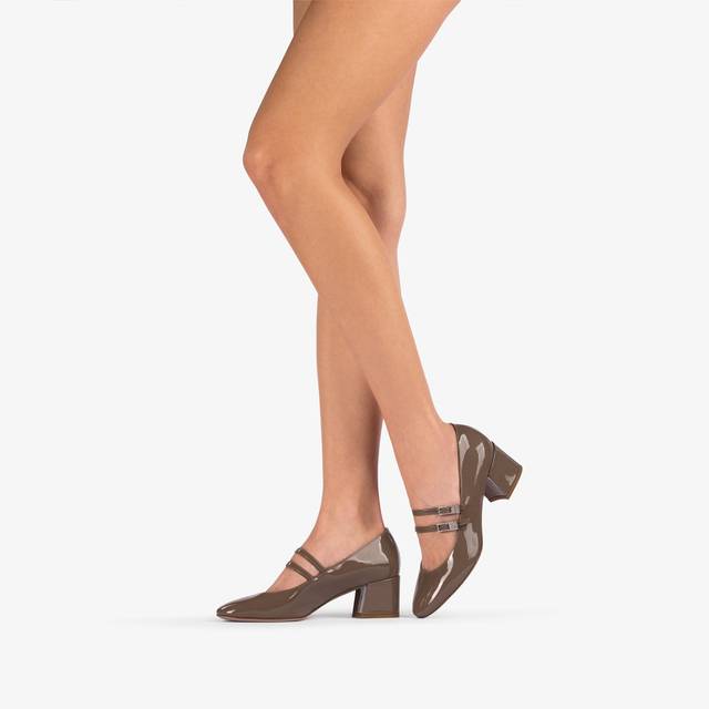 Le Silla Décolleté mary jane vernice grigio sesamo Saldi