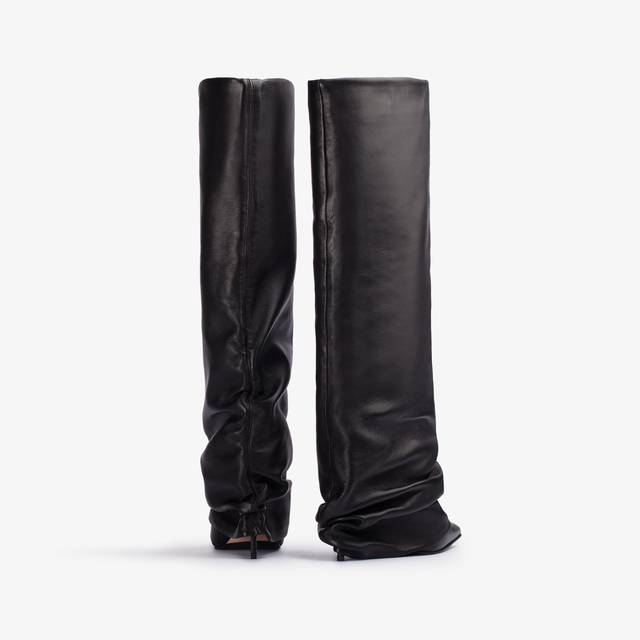 Le Silla Stivale con risvolto nappa nero Vendita Calda