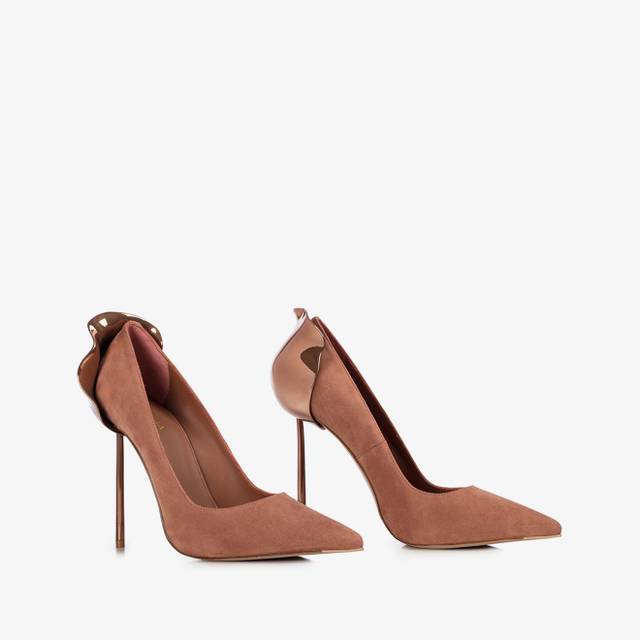 Le Silla Décolleté camoscio marrone cake Nuovo