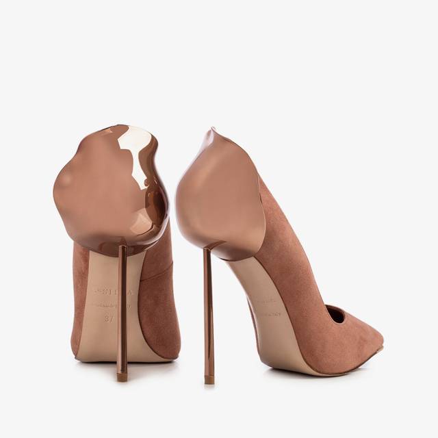 Le Silla Décolleté camoscio marrone cake Nuovo
