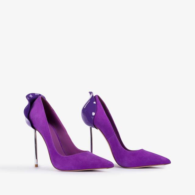 Le Silla Décolleté camoscio viola queen Qualità