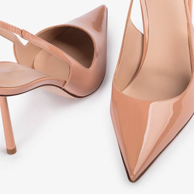 Le Silla Slingback vernice nude phard Vendita