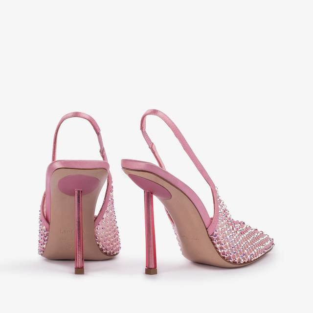 Le Silla Slingback gioiello rete rosa dea e Cristalli In Vendita