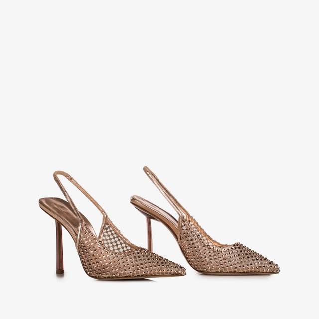 Le Silla Slingback gioiello rete oro rosa Hotsell