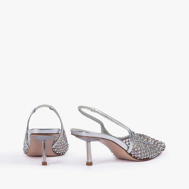 Le Silla Slingback gioiello rete argento eclissi Vendita Economica