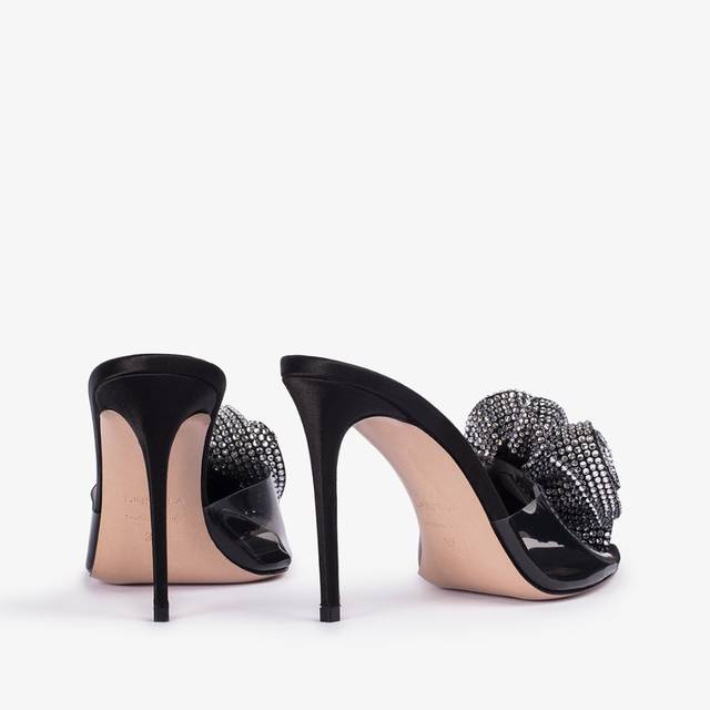 Le Silla Sandalo raso e plexy nero e Cristalli Vendita