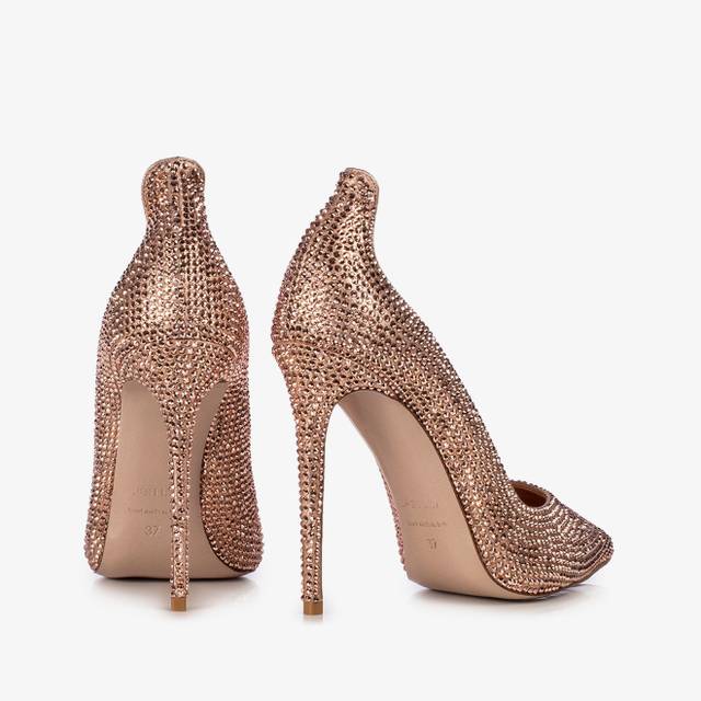 Le Silla Décolleté cristalli oro rosa Offerta esclusiva