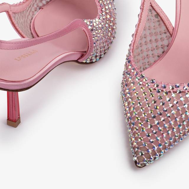 Le Silla Slingback gioiello rete rosa dea e Cristalli Hotsell