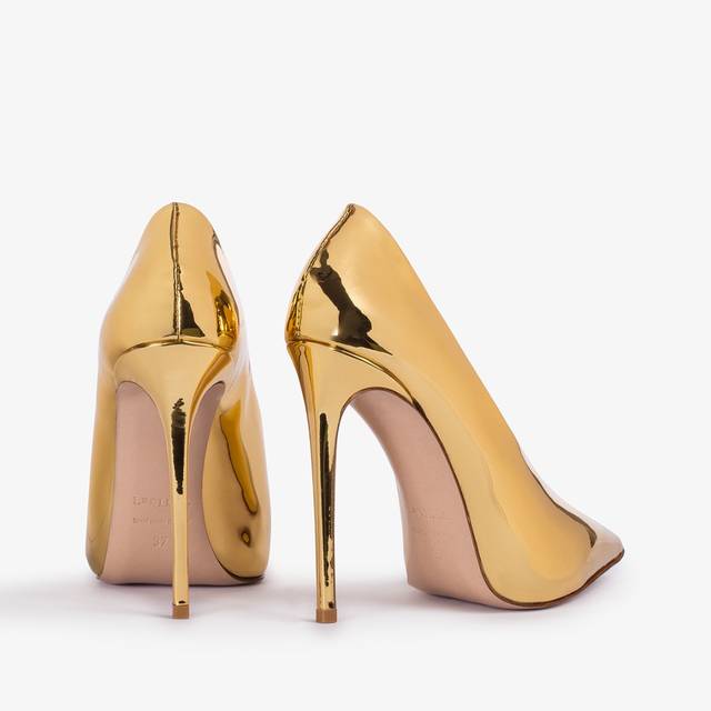 Le Silla Décolleté metallizzata oro pepita Saldi Di Fabbrica