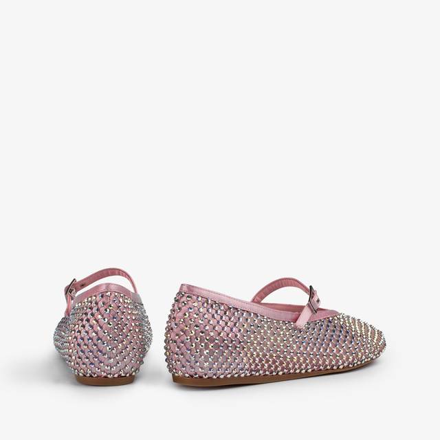 Le Silla Ballerina gioiello rete rosa dea con Cristalli iridescenti Nuova