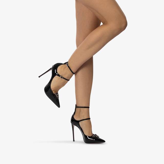 Le Silla Décolleté con listini vernice nera Qualità