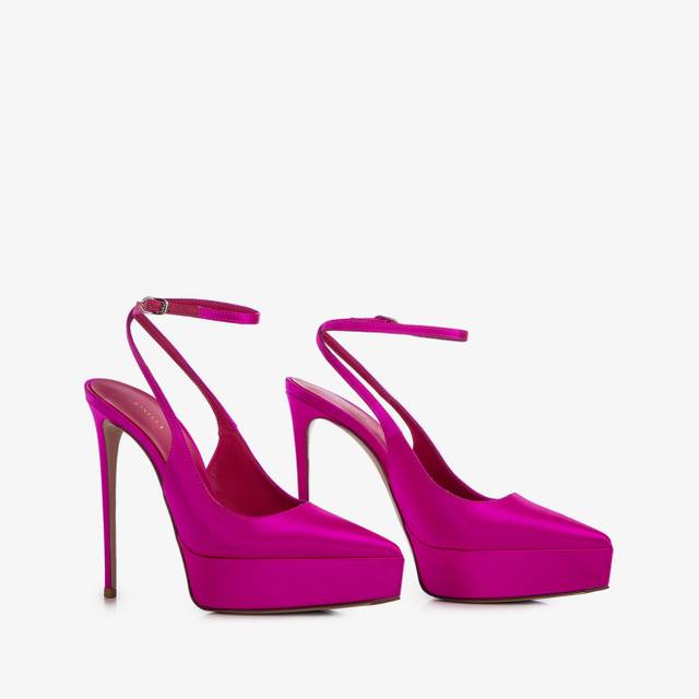 Le Silla Slingback con plateau raso fucsia bouganville Pezzi Unici