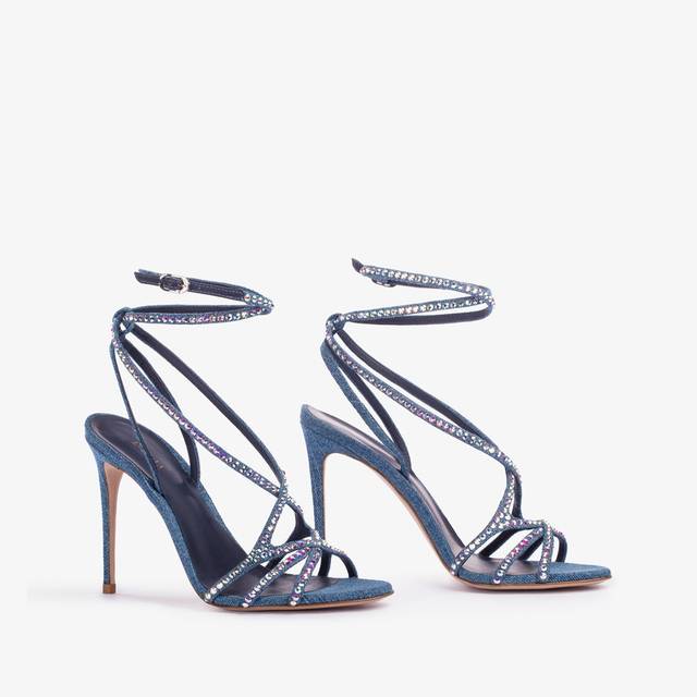 Le Silla Sandalo denim blu Consegna Veloce