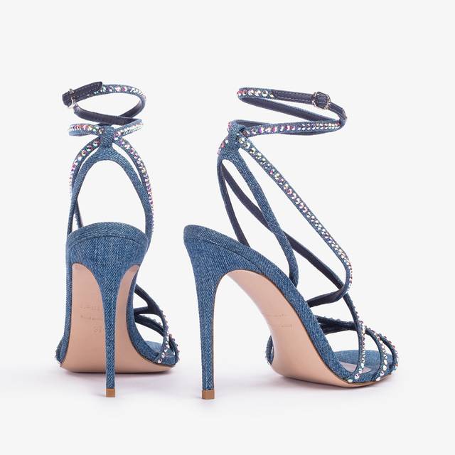 Le Silla Sandalo denim blu Consegna Veloce