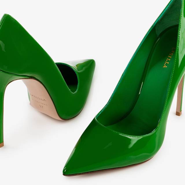 Le Silla Décolleté vernice verde emerald Promozione Limitata